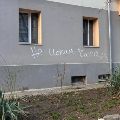 Свобода на мнение или вандализъм: Драсканица върху блок възмути жена СНИМКА