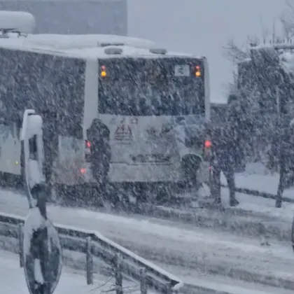 Пътници бутаха закъсал автобус тази сутрин в София след като
