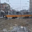 Трамвай дерайлира в София СНИМКИ