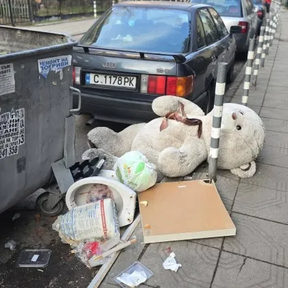 От &bdquo;Обичам те" до контейнера: Тъжната съдба на едно плюшено мече в Лозенец