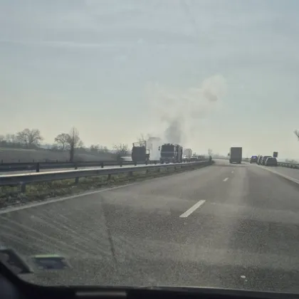 Камион се запали на АМ "Марица" СНИМКА