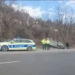Меле край Владая! Кола се обърна по таван СНИМКА