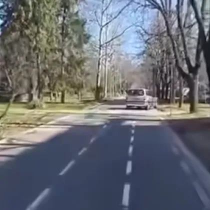 Възмущение в Русе: Шофьор подкара кола по велоалея в парк ВИДЕО