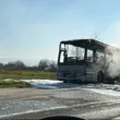 Автобус на Тракийския университет е горелият на пътя Стара Загора &ndash; Казанлък