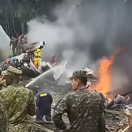 Жертвите от катастрофата в която се разби колумбийският военен самолет