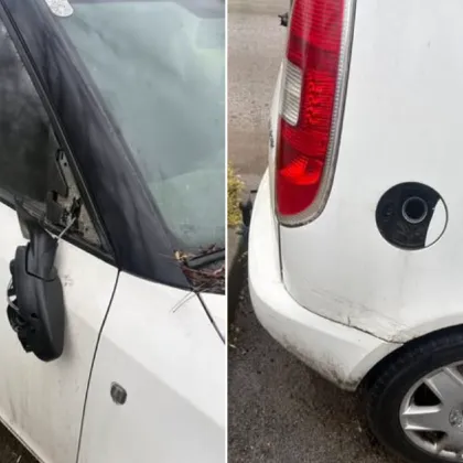 Източиха гориво и потрошиха кола в Димитровград СНИМКИ