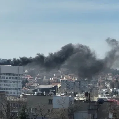 Избухна огромен пожар в Разград! СНИМКИ