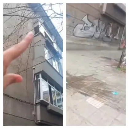 Опасната игра с хвърляне на вода от високо в Пловдив