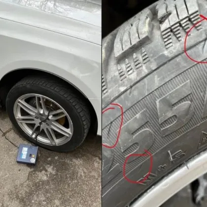 Нова жертва на войната за местата? Столичанин откри гумата си надупчена СНИМКИ