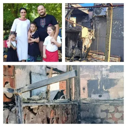 &bdquo;Гледахме как домът ни гори в 3 през нощта": семейство с три деца остана без дом