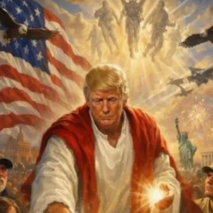 Буря от възмущение: Тръмп публикува изображение, в което прилича на Исус СНИМКА