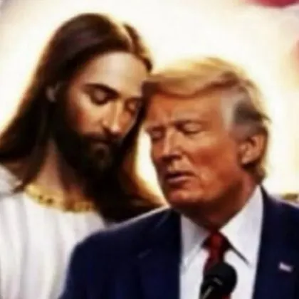Доналд Тръмп пусна нов колаж с Исус Христос