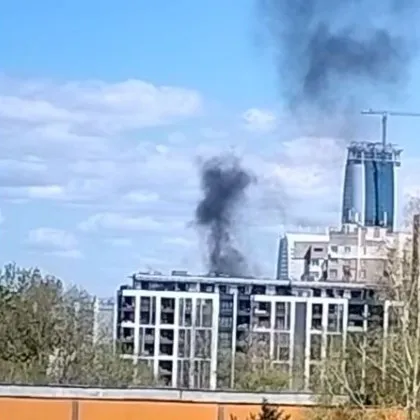 Гъст черен дим притесни столичани в деня на вота Контейнер за