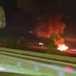 Камион пламна и изгоря в София ВИДЕО