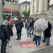 Протест пред Съдебната палата в София в подкрепа на куриерa след скандала с Ивайло Мирчев СНИМКИ