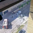 Автомобил изгоря до голям търговски център в София СНИМКИ+ВИДЕО