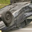 Кола се преобърна в крайпътна нива в Ямболско, шофьорът загина