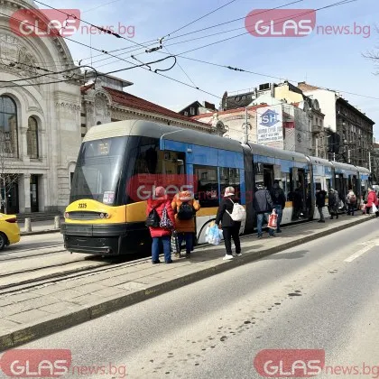 Промяна в движението на трамваите в столицата