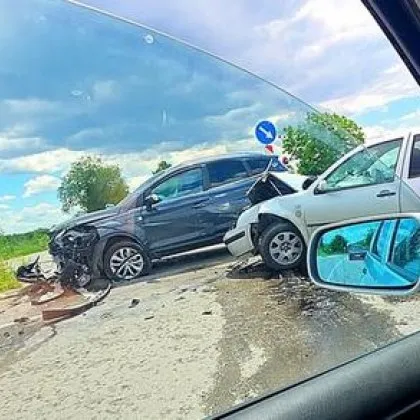 Тежка катастрофа затруднява движението по пътя Русе - Силистра СНИМКА