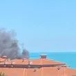 Пожар избухна край Свети Влас, гори нерегламентирано сметище
