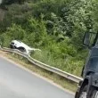 Кола изхвърча от път край Дупница ВИДЕО