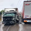 Тежък сблъсък между камиони в Монтанско СНИМКА