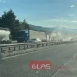 Тир пламна на АМ &bdquo;Тракия", колона от автомобили се образува към Пловдив СНИМКИ