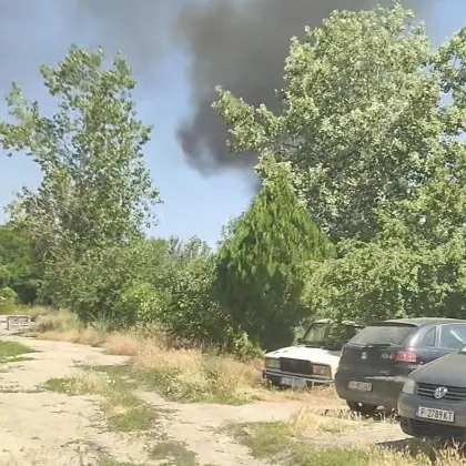 Пожар избухна край Драгажен флот в Русе, черен дим покри небето
