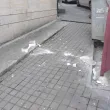Парче от фасада се стовари върху тротоар във Велико Търново СНИМКИ