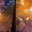 Кола избухна в пламъци в столичния квартал "Люлин" ВИДЕО