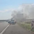 Кола пламна на АМ Тракия! ВИДЕО