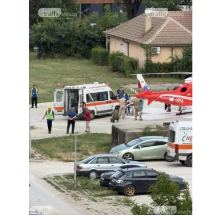Транспортираха моторист с хеликоптер в Пловдив, лекари се борят за живота му