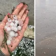 Едра градушка удари два наши града ВИДЕО