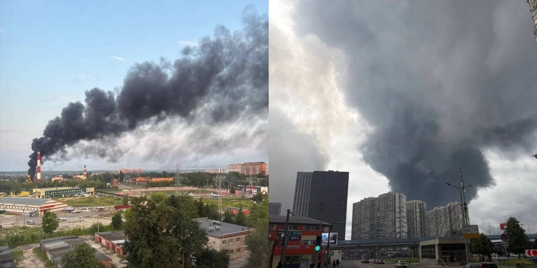 Дронове стигнаха до Москва: Пожар край руския мегаполис, затвориха три летища