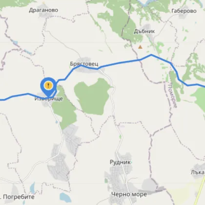 Пожар затвори пътя Бургас - София край Изворище