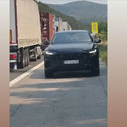 Безумие на АМ &bdquo;Тракия": Джип тръгна срещу движението в аварийната лента ВИДЕО