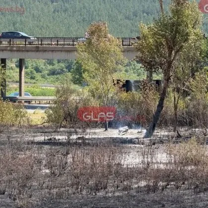На ръка гъсят последните огнища на пожара край АМ Тракия