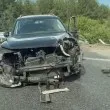 Тежък удар на пътя при Долна Диканя, автомобил е размазан ВИДЕО