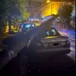 Стълб рухна и размаза кола в София СНИМКА