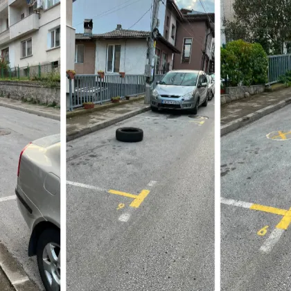 "Платени ли са?": Гуми и кофи пазят паркоместа в Смолян