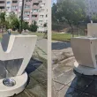Браво! Семейство почисти занемарена чешма на детска площадка в Благоевград СНИМКИ