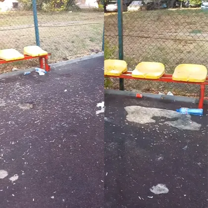 Вандализъм и липса на съзнание: Спортна площадка в Стара Загора бе превърната в бунище ВИДЕО