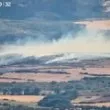 Избухна голям пожар във фотоволтаичен парк край ТЕЦ Бобов дол СНИМКИ