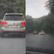 Безумие на Бистришко шосе: Джип рискува живота на курсист ВИДЕО
