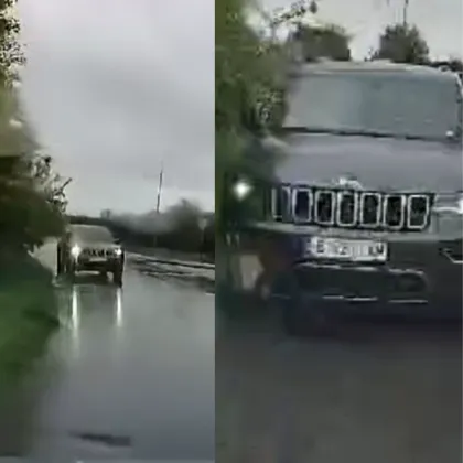 Джип връхлетя в насрещното, шофьор се размина на косъм ВИДЕО
