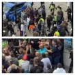 Масов бой в Ботевград: мъж чупи прозорци пред полицията ВИДЕО
