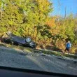 Меле на пътя Русе - Бяла! Кола е по таван СНИМКА
