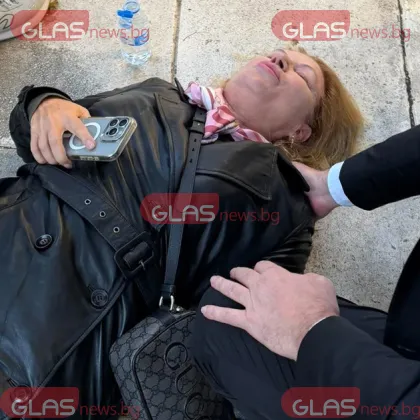 Брутална сцена пред централата на ПБ: Охранител повали на тротоара Соня Колтуклиева ВИДЕО