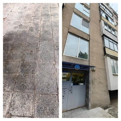Запръжка от балкона? Мазен &bdquo;бонус" по тротоар в София разгневи съседка СНИМКИ