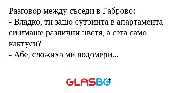 Разговор между съседи в Габрово...